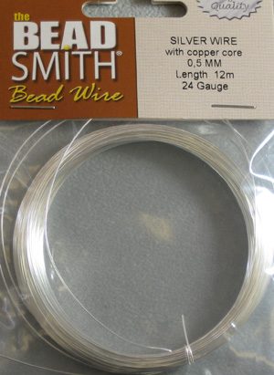24 Gage Silver Bead Smith Wire