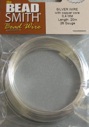 26 Gage Silver Bead Smith Wire