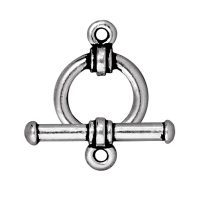 Bar & Ring Toggle - Antique Silver