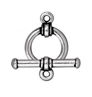 Bar & Ring Toggle - Antique Silver