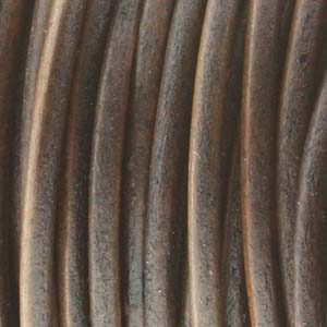 Leather - 1mm - Antique Brown - Natural Dye