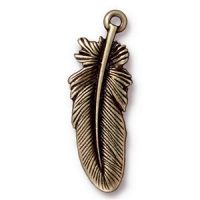Lg. Feather - Brass Oxide
