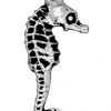 Seahorse - Antique Silver