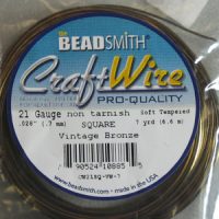 Square Craft - Wire 21 Gage - Bronze