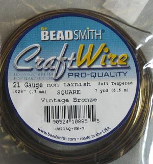 Square Craft - Wire 21 Gage - Bronze
