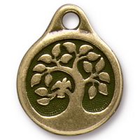 Bird in a Tree Drop - Brass Ox