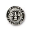 Button Bee - Antique Silver
